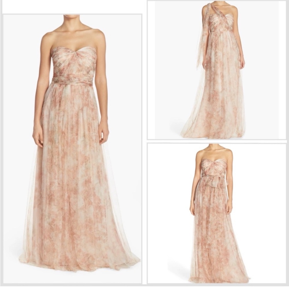 Jenny Yoo Nyla Convertible Floral Chiffon Bridesmaid Dress
